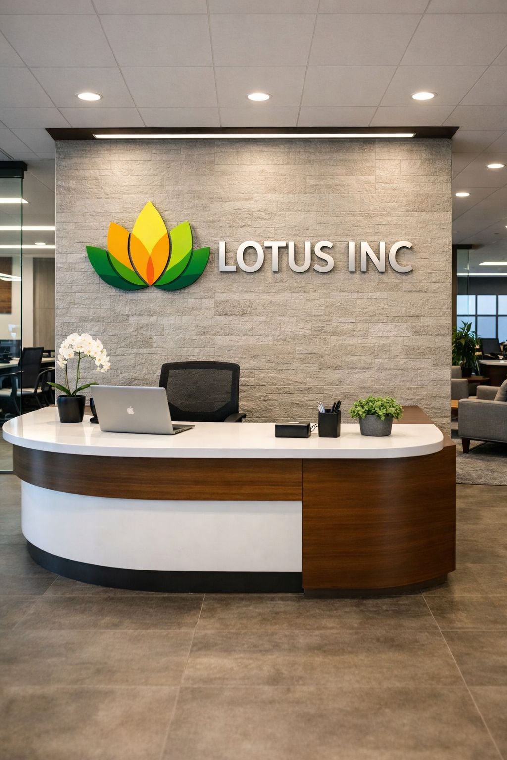 Lotus Inc office wall image